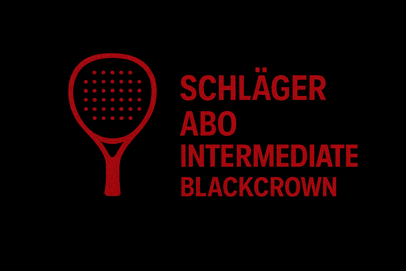 Schläger Abo Intermediate - Blackcrown - Padel Butler